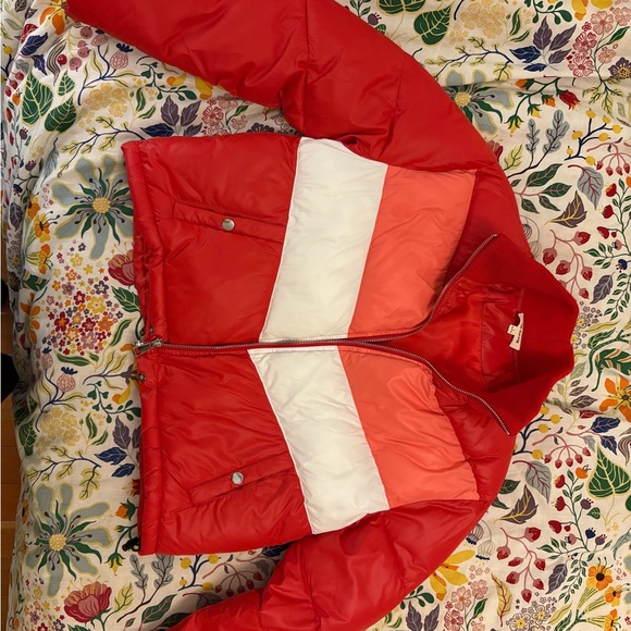 Red Ripple Puffer Jacket - Picture 3 of 3